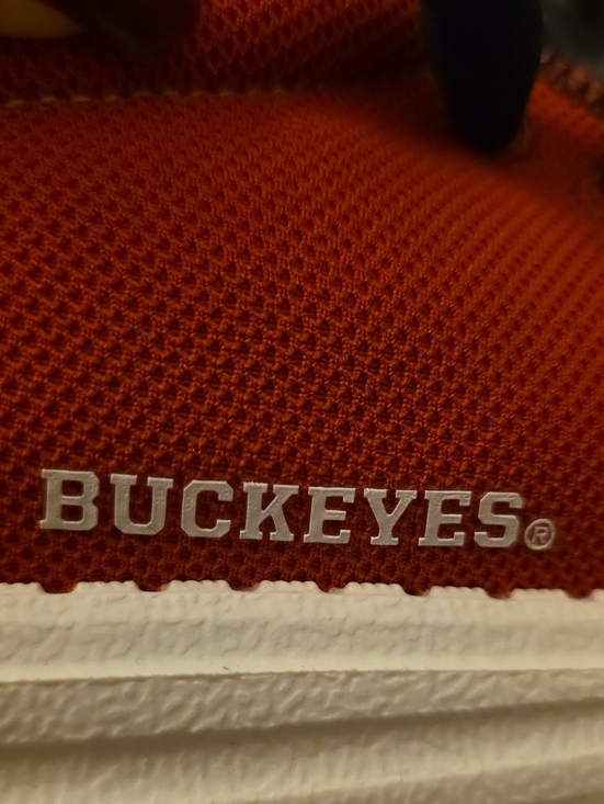 Hey Dude Wally White Red Black Ohio State Buckeyes Slip-On Shoes NWT Size 12